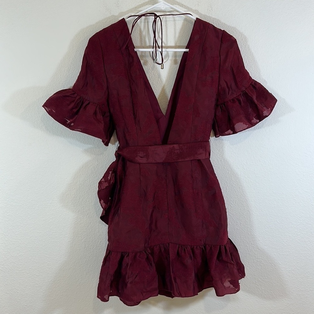 C/MEO Collective Textured Ruffle Wrap Dress - Picture 5 of 10